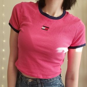 Tommy Hilfiger Pink Crop Top